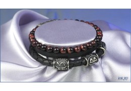 Кожаные браслеты с рунами и натуральными бусинами на заказ: Уникальные аксессуары от Joker-Studio